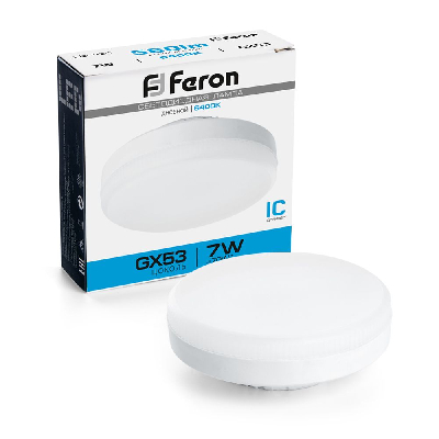 Лампа светодиодная LED 7вт GX53 дневной таблетка FERON LB-451 25866