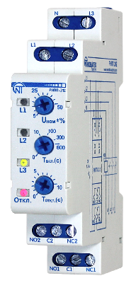 Реле напряжения трехфазное РНПП-312 одномодульное Новатек-Электро 3425600312