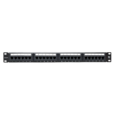 Патч-панель TERACOM 19'' Cat.5E 1U неэкранированная UTP 24 порта RJ-45 110 IDC EKF TRC-PPNL-5EUTP-1U24