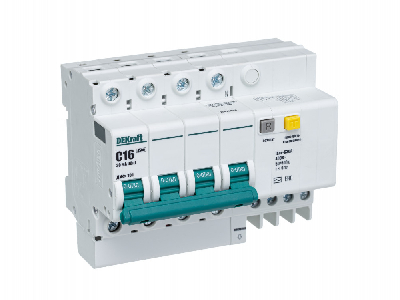 Выключатель автоматический дифференциальный (АВДТ) 4п 16А 30мА тип AC С 4.5кА ДИФ-101 Dekraft 15020DEK