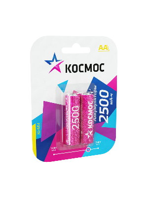 Аккумулятор 2500мАч R6 (AA) NiMH Космос KOCR6NIMH2500MAH2BL