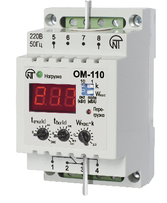 Ограничитель мощности ОМ-110 однофазный Новатек-Электро 3425604110-01