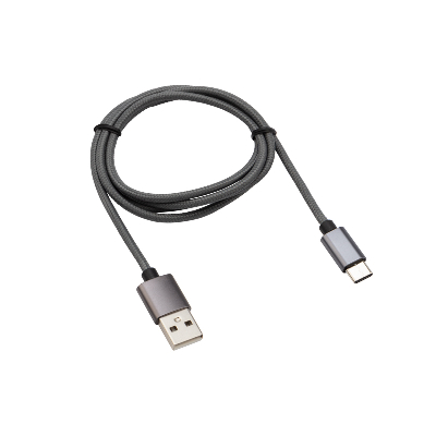 Кабель USB-Type-C, 3A, nylon, grafit, 1m, 18-1896, REXANT