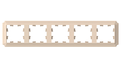 ATLASDESIGN ANTIQUE 5-постовая рамка, универсальная, ПЕСОЧНЫЙ Systeme Electric ATN101205
