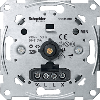 Механизм поворотного светорегулятора 315Вт Schneider Electric MTN5136-0000