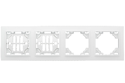 Рамка Минск 4-местная горизонтальная белая EKF ERM-G-304-10