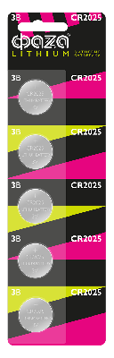 Элемент питания CR2025 блистер, 5 шт.