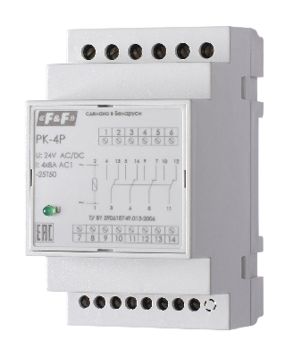 Реле электромагнитное PK-4P 220 Евроавтоматика F&F EA06.001.026