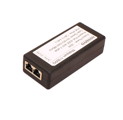 Инжектор PoE 1хRJ45 10/100/1000 Мб/с, 802.3af/at, до 30 Вт, AC 220В, DC 52В OSNOVO Midspan-1/300G 00013337