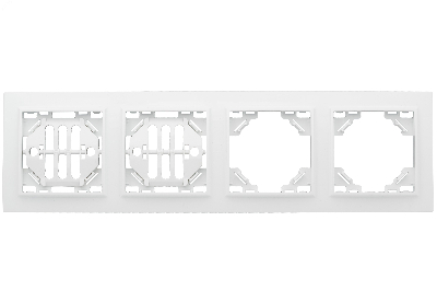 Рамка Минск 4-местная горизонтальная белая EKF ERM-G-304-10