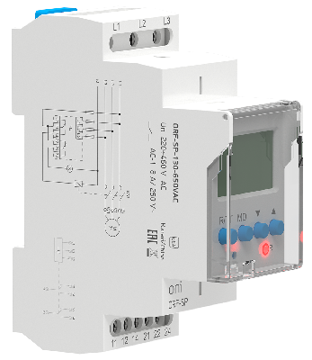 Реле фаз ORF-SP 3ф. 2 конт. 130-650В AC ONI ORF-SP-130-650VAC