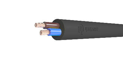 Провод ПВС 2х1.5 черный ТРТС Цветлит КЗ 00-00008344