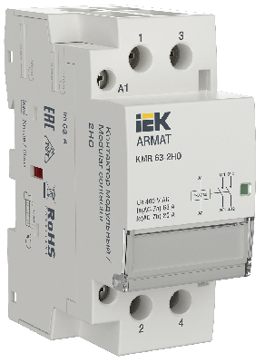 ARMAT Контактор модульный KMR 63А 230В AC 2НО IEK AR-KMR10-063-20-230