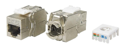 Вставка -F-WH Keystone Jack RJ-45(8P8C)кат. 5eэкранир Hyperline KJ8-8P8C-C5e-180-TLS-SH-F-WH 426191