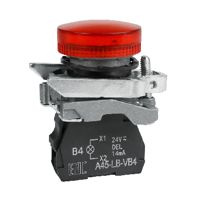 Лампа сигнальная OptiSignal D22 C4-L-B4 красная металл 24VAC/DC XB4BVB4 КЭАЗ 332177