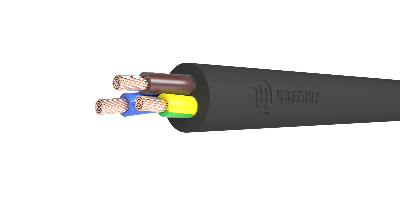 Провод ПВС 2х1,5+1х1,5 черный Цветлит КЗ 00-00135321