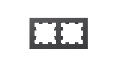 ATLASDESIGN 2-постовая РАМКА, универсальная, БАЗАЛЬТ Systeme Electric ATN001402