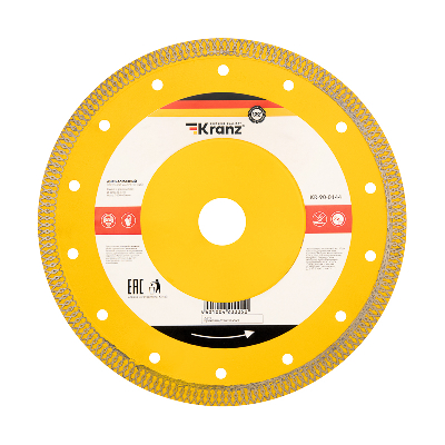 Диск алмазный отрезной ультратонкий 200x25.4/22.2x1.8x10 мм Kranz KR-90-0144