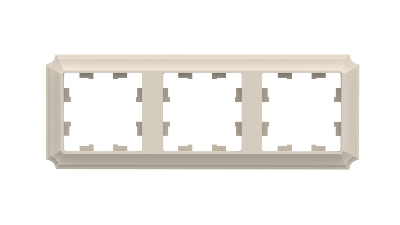 ATLASDESIGN ANTIQUE 3-постовая рамка, универсальная, БЕЖЕВЫЙ Systeme Electric ATN100203