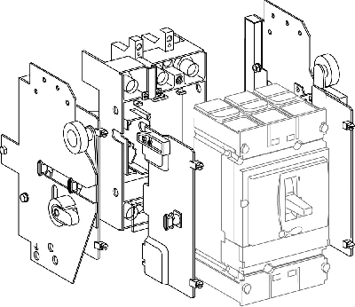 КОМПЛЕКТ ВЫКАТНОГО ИСПОЛНЕНИЯ 3P (400-630) Systeme Electric SPC-DOK3-04-06