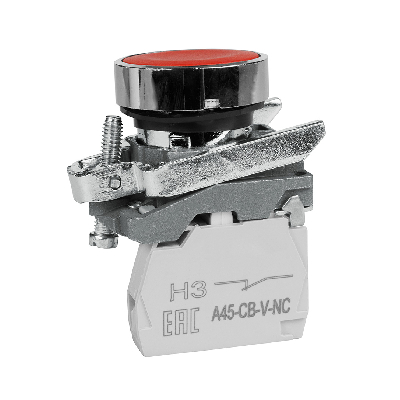 Кнопка OptiSignal D22 C4-P-401 красная металл 1НЗ XB4BA42 КЭАЗ 332168