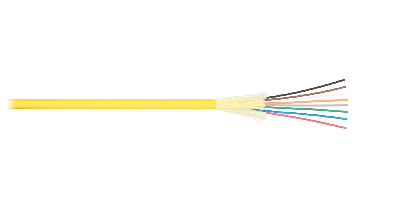 Кабель волоконно-оптический, 16 волокон, SM 9/125 OS2, внутр, распред, LSZH, желтый NIKOMAX NKL-F-016S2I-00C-YL ЭКО47640