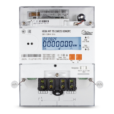 Счётчик электроэнергии однофазный НЕВА МТ 115 2AR2S GSM3PC5(80)А 77 регион Тайпит 6175791