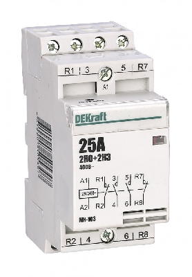 Модульный контактор 2НО+2НЗ 25А 230В МК-103       DEKraft Dekraft 18069DEK