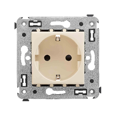 Avanti Розетка в стену, 2P+E, с защитными шторками, ''Ванильная дымка'' DKC 4405003