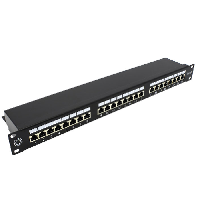 Патч-панель 19'. 24 порта RJ-45. FTP. Cat.5e. 1U SUPRLAN 10-0402