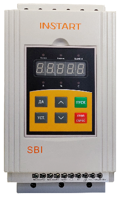 Устройство плавного пуска SBI-11/23-04 11кВт, 23А, 3Ф, 380В±15%, 50Гц/60Гц, IP20, со встроенным байпасом Instart 00061300