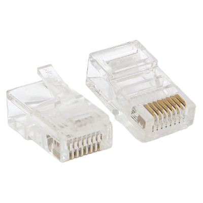 Коннектор RJ-45 TERACOM неэкранированный 8P8C Cat.5E универсальный (упак.10шт) EKF TRC-PLUG-5EUTP-10