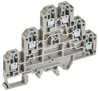 Колодка клеммная CTS-ML 3 ур. 2,5мм2 серая IEK YCT13-00-3-K03-002