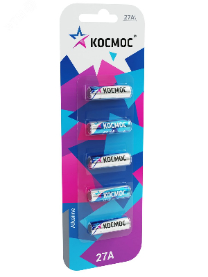 Батарейка 27А 12V Alkaline 5BL для автосигнализации Космос KOC27A5BL