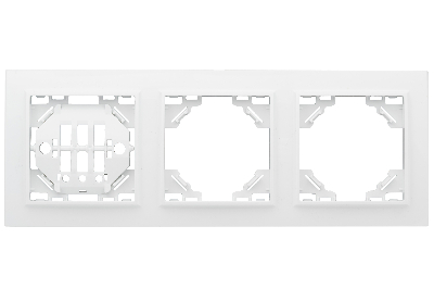 Рамка Минск 3-местная горизонтальная белая EKF ERM-G-303-10