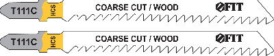 Полотна по дереву, HCS, разведенные, фрезерованные зубья, 100/74/3 мм (Т111С), 2 шт FIT 40935