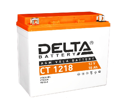 Аккумулятор CT 12В 18Ач Delta MOTO CT 1218