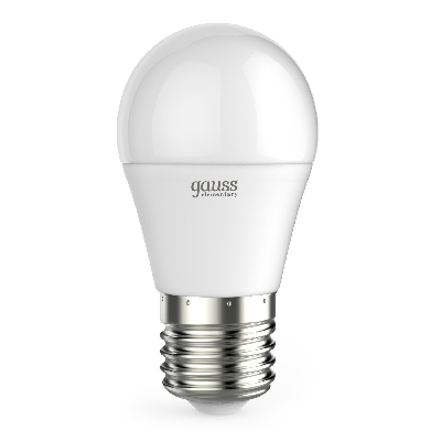 Лампа светодиодная LED 12 Вт 880 лм 3000К AC180-240В E27 шар P45 теплая Elementary GAUSS 53212