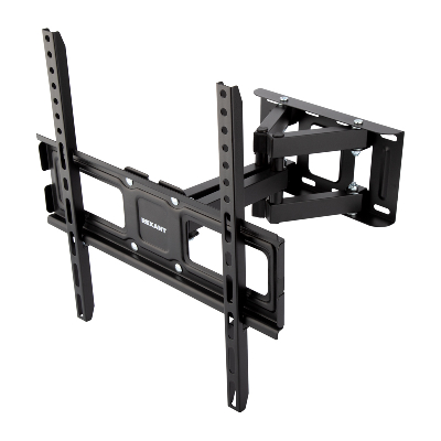 Кронштейн для телевизора 32'-55' дюймов наклонно-поворотный двойное колено HOME, REXANT 38-0334