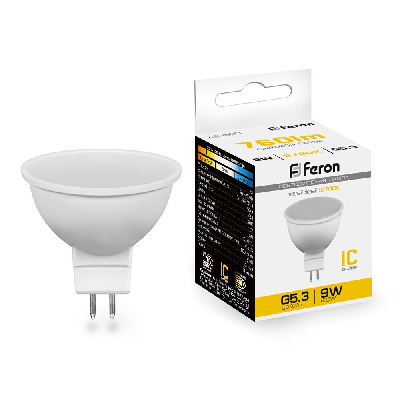 Лампа светодиодная LED 9вт 230в G5.3 теплый FERON LB-560 25839