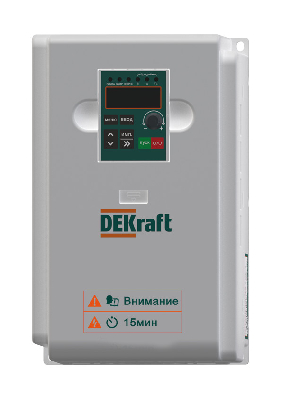 Преобразователь частоты DEKV060-5.5кВт 3 фазы 380В с торм. Модулем Dekraft DEKV060G5R5T4B