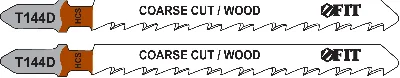 Полотна по дереву, HCS, разведенные, шлифованные зубья 100/74/4.2 мм (Т144D), 2 шт FIT 40938