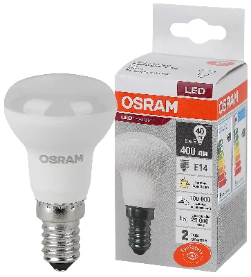 Лампа светодиодная LED 5 Вт E14 3000К 400Лм гриб 220 В (замена 40Вт) OSRAM LEDVANCE 4058075582514