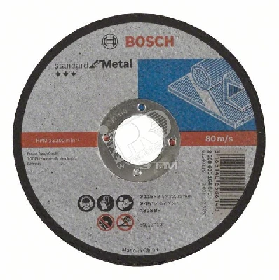 Круг отрезной Standard по металлу 115х2.5мм Standard for Metal прямой BOSCH 2.608.603.164 2608603164