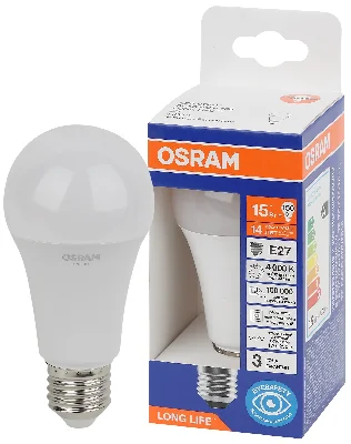 Лампа светодиодная LED 15Вт Е27 4000К 1521Лм груша 220В (замена 150Вт) OSRAM LEDVANCE 4099854186189