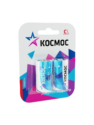 Батарейка  LR14 (C) 1.5V Alkaline 2BL Космос KOCLR14MAX2BL