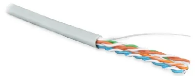 Витая пара UTP U/UTP категория 5e 4 пары 24 AWG одножильный LSZH серый (305м) Hyperline 42045