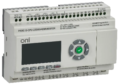 Контроллер ПЛК HVAC S ЦПУ 8DI 8DO 1AI 4PT 2AO LED дисплей RS485 24В DC Расширяемая версия ONI HVAC-S-CPU23DRA48NNN00024