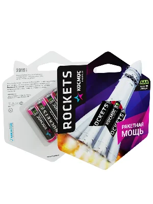 Батарейка  LR03 (AAA) 1.5V Alkaline 4BL Rockets Космос KOSLR03ROCKETS4BL