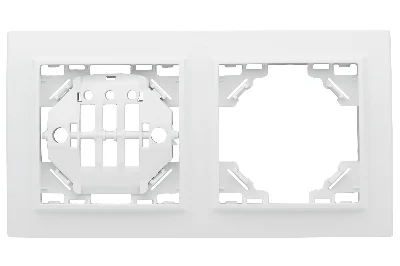 Рамка Минск 2-местная горизонтальная белая EKF ERM-G-302-10